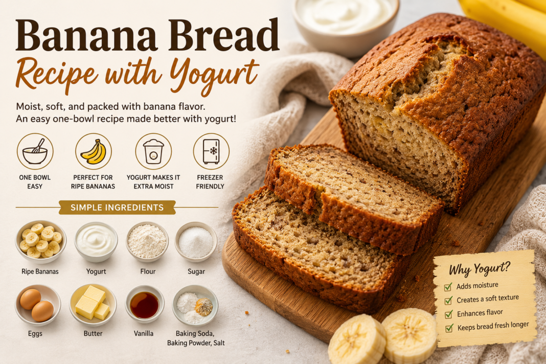 Banana Bread Recipe with Yogurt